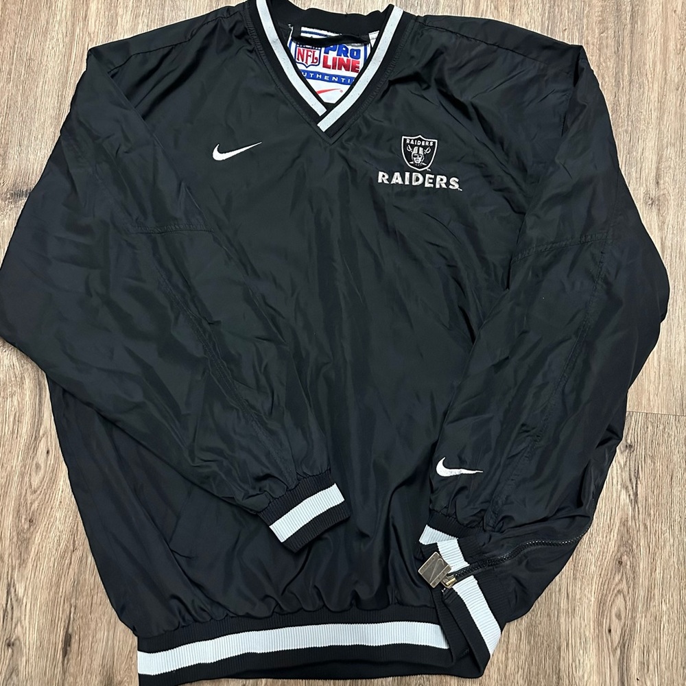 Vintage Proline Raiders NFL pullover jacket size XL